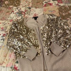 White House Black Market sequined sweater size8